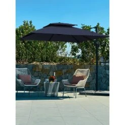 9 Ft. X 9 Ft. Square Aluminum Cantilever Tilt Patio Umbrella In Navy 13 9 Ft. X 9 Ft. Square Aluminum Cantilever Tilt Patio Umbrella In Navy -More Furniture Store jearey cantilever umbrellas 9 9sdylm navy 40 1000