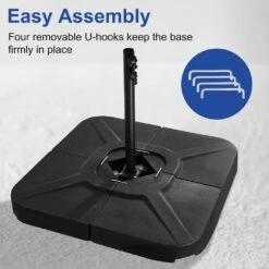 10 Ft. X 10 Ft. Sq. Cantilever Patio Umbrella With Weighted Base In Gray -More Furniture Store jearey cantilever umbrellas fx10ddz gy c3 1000