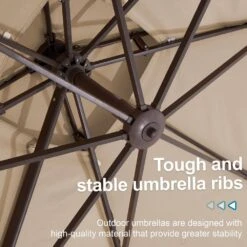 10 Ft. X 10 Ft. Square Outdoor Patio Cantilever Umbrella With Tilt In Beige 15 10 Ft. X 10 Ft. Square Outdoor Patio Cantilever Umbrella With Tilt In Beige -More Furniture Store jearey cantilever umbrellas jylmfx10 dz bg 76 1000