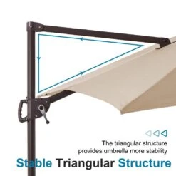 10 Ft. X 10 Ft. Square Outdoor Patio Cantilever Umbrella With Tilt In Beige 14 10 Ft. X 10 Ft. Square Outdoor Patio Cantilever Umbrella With Tilt In Beige -More Furniture Store jearey cantilever umbrellas jylmfx10 dz bg fa 1000