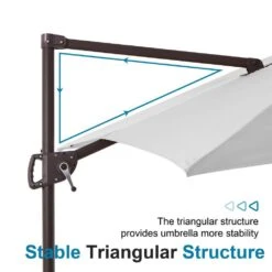 10 Ft. X 10 Ft. Square Outdoor Patio Cantilever Umbrella With Tilt In Light Gray 14 10 Ft. X 10 Ft. Square Outdoor Patio Cantilever Umbrella With Tilt In Light Gray -More Furniture Store jearey cantilever umbrellas jylmfx10 dz lgy fa 1000