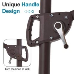 9 Ft. X 9 Ft. Square Outdoor Patio Cantilever Umbrella With Tilt In Navy -More Furniture Store jearey cantilever umbrellas jylmfx9 dz nv fa 1000