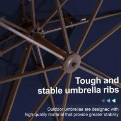 10 Ft. Outdoor Patio Cantilever Umbrella With Tilt In Navy -More Furniture Store jearey cantilever umbrellas jylmyx10 nv fa 1000