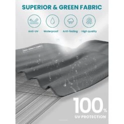 10 Ft. X 10 Ft. Square Two-Tier Top Rotation Outdoor Cantilever Patio Umbrella With Cover In Gray -More Furniture Store jearey cantilever umbrellas lk10fx gray 1d 1000