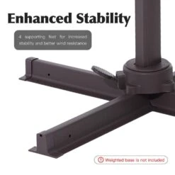 10 Ft. X 10 Ft. Square Two-Tier Top Rotation Outdoor Cantilever Patio Umbrella With Cover In Red -More Furniture Store jearey cantilever umbrellas lk10fx red fa 1000