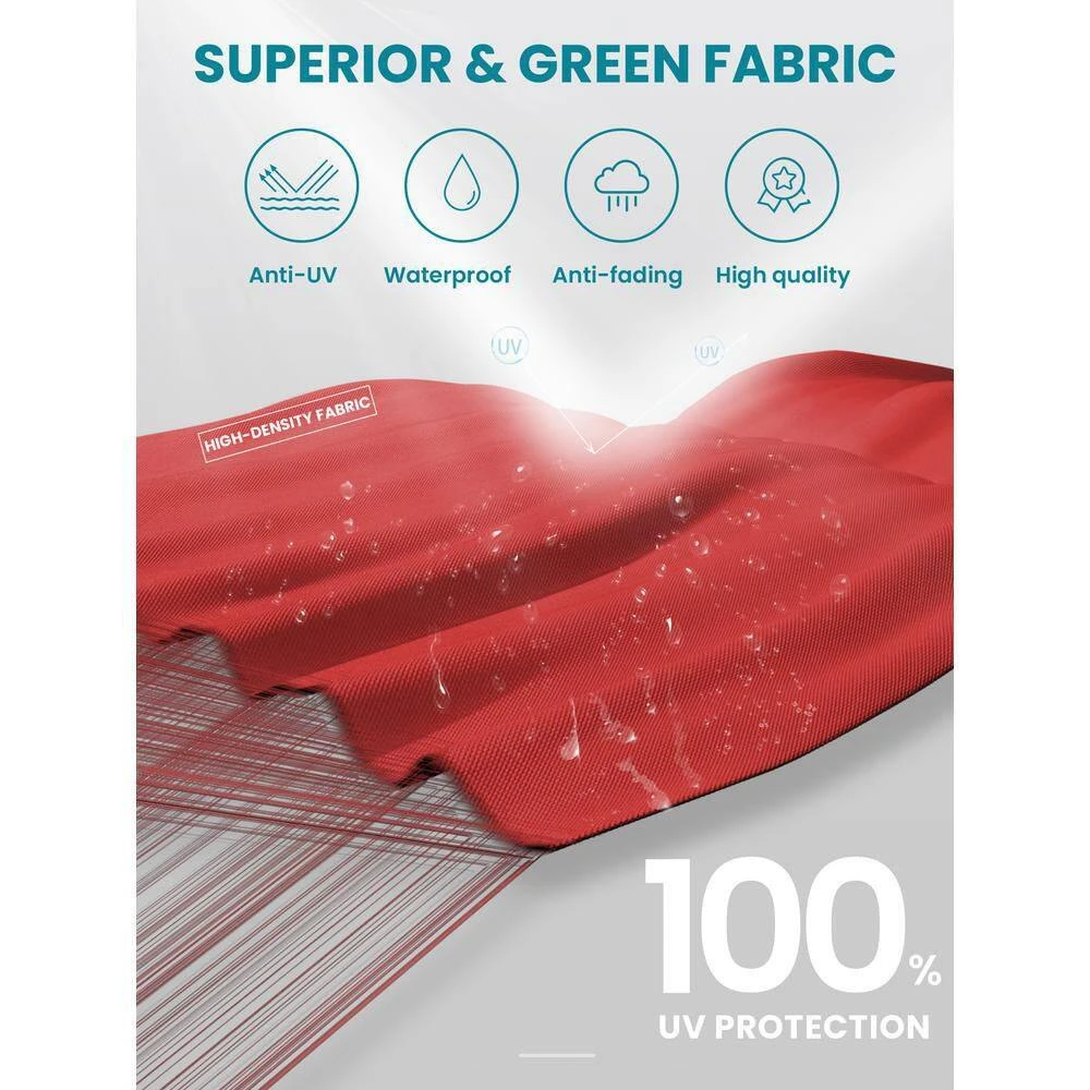 12 Ft. Aluminum 360-Degree Rotation Cantilever Patio Umbrella With Cover In Red 5 12 Ft. Aluminum 360-Degree Rotation Cantilever Patio Umbrella With Cover In Red - Image 5