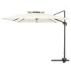 12 Ft. X 12 Ft. Square Two-Tier Top Rotation Outdoor Cantilever Patio Umbrella With Cover In White