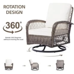 3-Piece Wicker Patio Conversation Set With Creamy White Cushions 10 3-Piece Wicker Patio Conversation Set With Creamy White Cushions -More Furniture Store jearey chat sets 3xes cwhite c3 1000