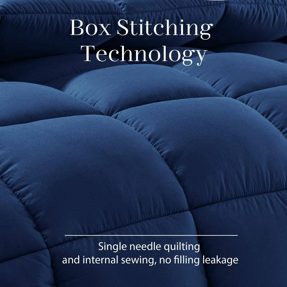 All Season Navy Twin Breathable Comforter 4 All Season Navy Twin Breathable Comforter - Image 4