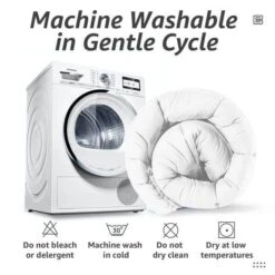 All Season White Twin Breathable Comforter -More Furniture Store jearey comforters 250g wt t 44 1000