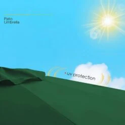 6.5 Ft. X 10 Ft. Steel Market Tilt Patio Umbrella In Dark Green -More Furniture Store jearey market umbrellas 6 5jxs dg a0 1000