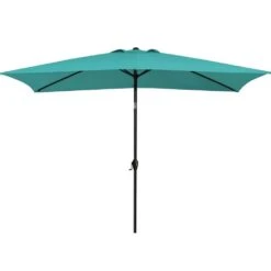 6.5 Ft. X 10 Ft. Steel Market Tilt Patio Umbrella In Peacock Blue -More Furniture Store jearey market umbrellas 6 5jxs pb c3 1000