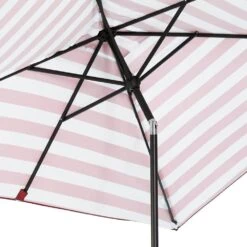 6.5 Ft. X 10 Ft. Steel Market Tilt Patio Umbrella In Red And White -More Furniture Store jearey market umbrellas 6 5jxs rw 40 1000