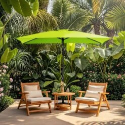 8 Ft. X 10 Ft. Steel Rectangular Market Umbrella In Apple Green -More Furniture Store jearey market umbrellas 8x10jxs agreen 40 1000
