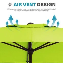 8 Ft. X 10 Ft. Steel Rectangular Market Umbrella In Apple Green -More Furniture Store jearey market umbrellas 8x10jxs agreen 44 1000