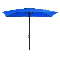 8 Ft. X 10 Ft. Steel Rectangular Market Umbrella In Blue -More Furniture Store jearey market umbrellas 8x10jxs blue 40 1000