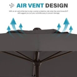 8 Ft. X 10 Ft. Steel Rectangular Market Umbrella In Gray 12 8 Ft. X 10 Ft. Steel Rectangular Market Umbrella In Gray -More Furniture Store jearey market umbrellas 8x10jxs gray 1f 1000