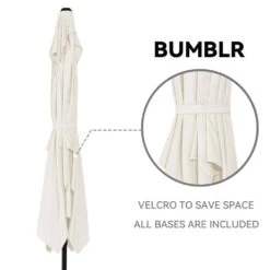 8 Ft. X 10 Ft. Steel Rectangular Market Umbrella In White -More Furniture Store jearey market umbrellas 8x10jxs white 1f 1000