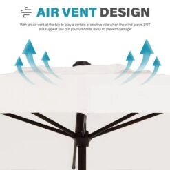 8 Ft. X 10 Ft. Steel Rectangular Market Umbrella In White -More Furniture Store jearey market umbrellas 8x10jxs white fa 1000