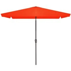 6.5 Ft. X 10 Ft. Rectangular Steel Market Crank And Tilt Outdoor Patio Umbrella In Pumpkin 11 6.5 Ft. X 10 Ft. Rectangular Steel Market Crank And Tilt Outdoor Patio Umbrella In Pumpkin -More Furniture Store jearey market umbrellas cb 6 5 10 og 40 1000