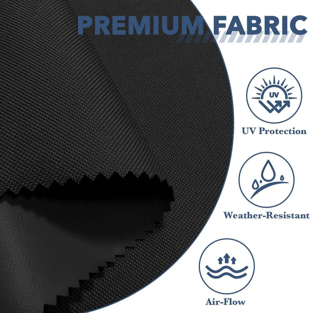 8 Ft X 10 Ft. Rectangular Steel Market Crank And Tilt Outdoor Patio Umbrella In Black 8 8 Ft X 10 Ft. Rectangular Steel Market Crank And Tilt Outdoor Patio Umbrella In Black - Image 8