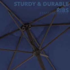 8 Ft X 10 Ft. Rectangular Steel Market Crank And Tilt Outdoor Patio Umbrella In Navy -More Furniture Store jearey market umbrellas cb 8 10 nv 1f 1000