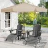 10 Ft. Steel Market Crank And Tilt Outdoor Patio Umbrella In Beige