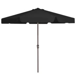 10 Ft. Steel Market Crank And Tilt Outdoor Patio Umbrella In Black -More Furniture Store jearey market umbrellas cbzzs 10 bk 40 1000
