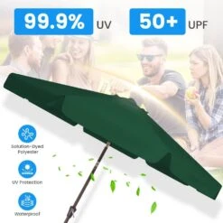 10 Ft. Steel Market Crank And Tilt Outdoor Patio Umbrella In Dark Green -More Furniture Store jearey market umbrellas cbzzs 10 dgn 44 1000