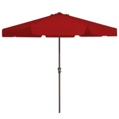 11 Ft. Steel Market Crank Outdoor Patio Umbrella In Red -More Furniture Store jearey market umbrellas cbzzs 11 rd 40 1000