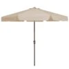 9 Ft. Steel Market Crank And Tilt Outdoor Patio Umbrella In Beige