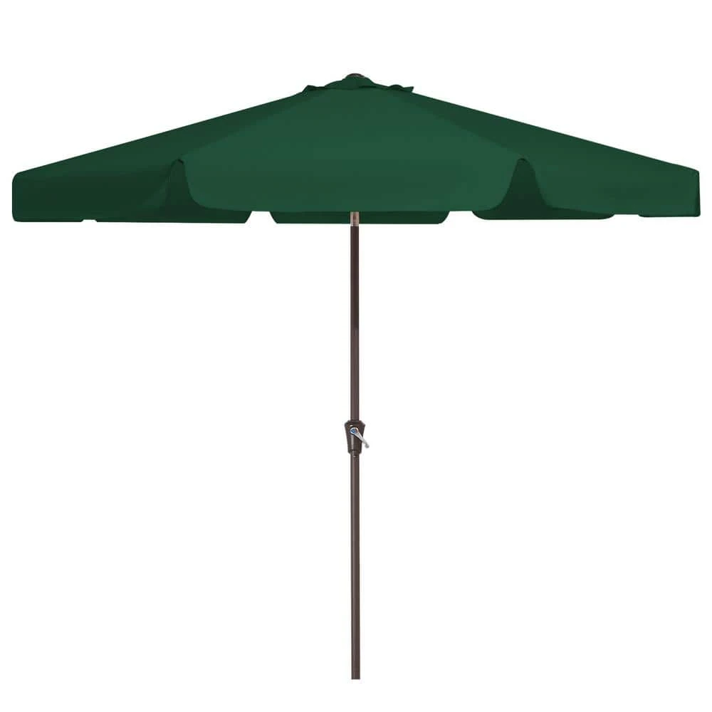 9 Ft. Steel Market Crank And Tilt Outdoor Patio Umbrella In Dark Green 1 9 Ft. Steel Market Crank And Tilt Outdoor Patio Umbrella In Dark Green