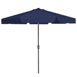 9 Ft. Steel Market Crank And Tilt Outdoor Patio Umbrella In Navy -More Furniture Store jearey market umbrellas cbzzs 9 nv 40 1000
