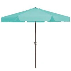 9 Ft. Steel Market Crank And Tilt Outdoor Patio Umbrella In Peacock Blue -More Furniture Store jearey market umbrellas cbzzs 9 pb 40 1000