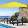 9 Ft. Steel Market Crank And Tilt Outdoor Patio Umbrella In Yellow