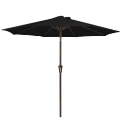 10 Ft. Market Patio Umbrella With Push Button Tilt And Crank In Black -More Furniture Store jearey market umbrellas cx10 bk 40 1000
