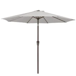 10 Ft. Market Patio Umbrella With Push Button Tilt And Crank In Light Gray -More Furniture Store jearey market umbrellas cx10 lgy 40 1000