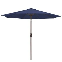 10 Ft. Market Patio Umbrella With Push Button Tilt And Crank In Navy -More Furniture Store jearey market umbrellas cx10 navy 40 1000