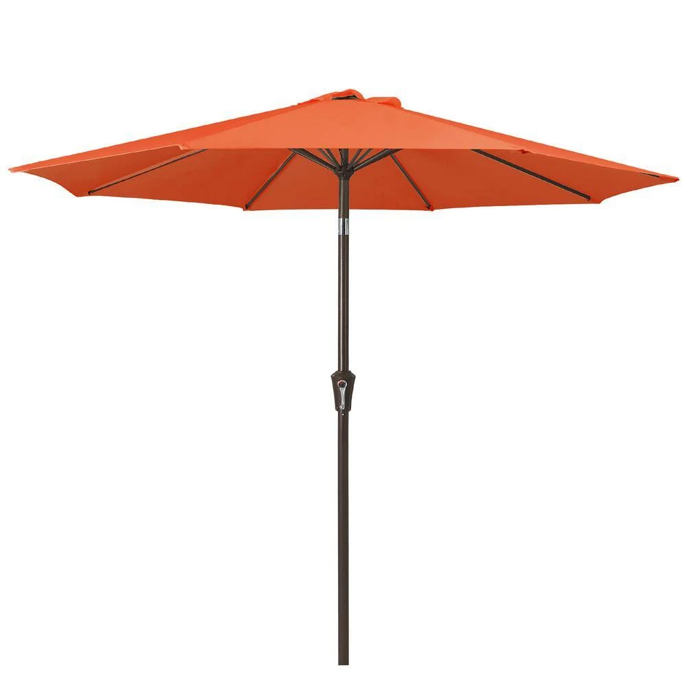 10 Ft. Market Patio Umbrella With Push Button Tilt And Crank In Orange 3 10 Ft. Market Patio Umbrella With Push Button Tilt And Crank In Orange - Image 3