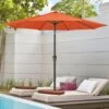 10 Ft. Market Patio Umbrella With Push Button Tilt And Crank In Orange