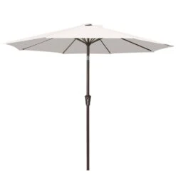 10 Ft. Market Patio Umbrella With Push Button Tilt And Crank In Off-White -More Furniture Store jearey market umbrellas cx10 wt 77 1000