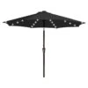 10 Ft. Market Solar LED Lighted Tilt Patio Umbrella Outdoor Steel Umbrella In Black