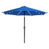 10 Ft. Market Solar LED Lighted Tilt Patio Umbrella Outdoor Steel Umbrella In Blue