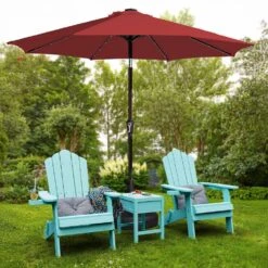 10 Ft. Market Solar LED Lighted Tilt Patio Umbrella Outdoor Steel Umbrella In Red 10 10 Ft. Market Solar LED Lighted Tilt Patio Umbrella Outdoor Steel Umbrella In Red -More Furniture Store jearey market umbrellas dzzzs 10 rd 77 1000