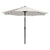 10 Ft. Market Solar LED Lighted Tilt Patio Umbrella Outdoor Steel Umbrella In Off-White