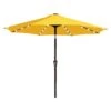 10 Ft. Market Solar LED Lighted Tilt Patio Umbrella Outdoor Steel Umbrella In Yellow