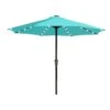 11 Ft. Market Solar LED Lighted Patio Umbrella Outdoor Steel Umbrella In Peacock