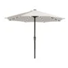 11 Ft. Market Solar LED Lighted Patio Umbrella Outdoor Steel Umbrella In White