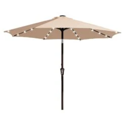9 Ft. Market Solar LED Lighted Tilt Patio Umbrella Outdoor Steel Umbrella In Beige 12 9 Ft. Market Solar LED Lighted Tilt Patio Umbrella Outdoor Steel Umbrella In Beige -More Furniture Store jearey market umbrellas dzzzs 9 bg c3 1000