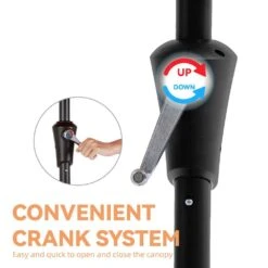 9 Ft. Market Solar LED Lighted Tilt Patio Umbrella Outdoor Steel Umbrella In Navy -More Furniture Store jearey market umbrellas dzzzs 9 nv 1f 1000